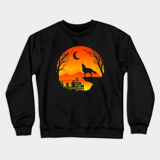 THE NIGHT HUNTER Crewneck Sweatshirt by canzyartstudio